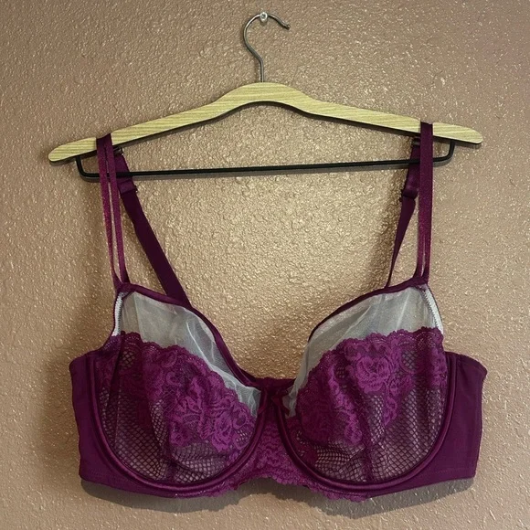 Cacique Lace Underwire Bra in Rich Purple - Picture 1 of 3